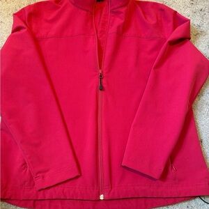 Lands' End Red Jacket Sporty Casual Design